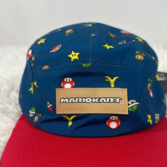 Nintendo Mariokart by Culturefly 5 Panel Adjustable Blue Cap Hat NWT - Picture 3 of 8